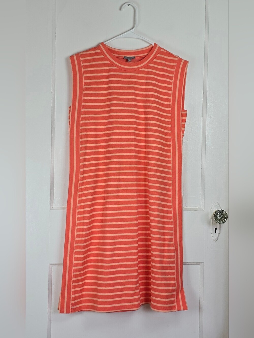 T by Talbots Orange Striped Coastal Preppy Beach Dress NEW Medium